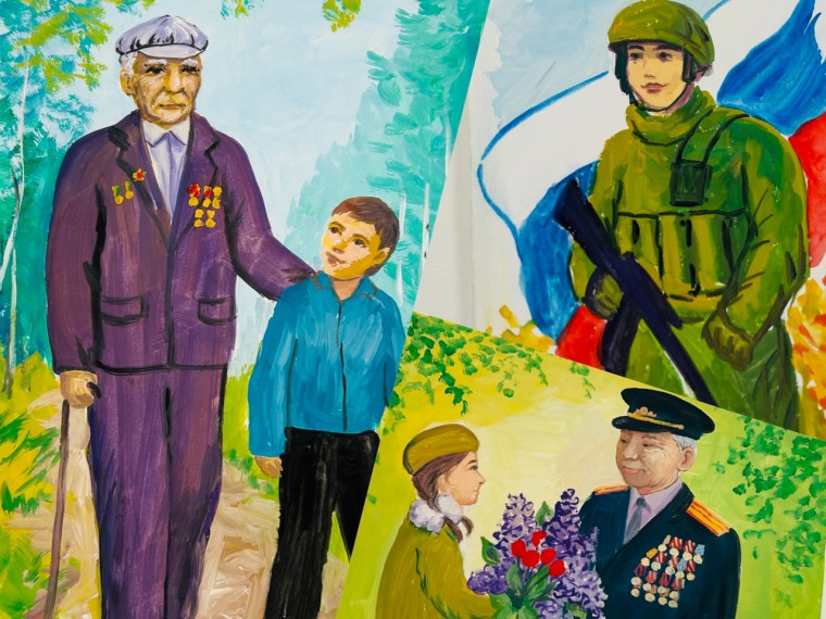 Выставка рисунков «Под мирным небом».